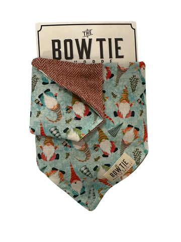 Reversible Winter Gnomes Pet Bandana