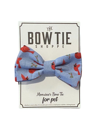 Monsieur Pet Bow Tie - Cardinal Holiday