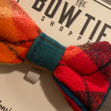 Monsieur Pet Bow Tie - Crayon Check Flannel