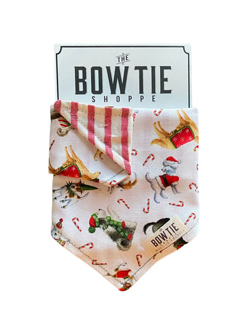 Reversible Pet Bandana - Holiday Dogs