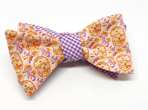 Liberty of London Paisley and Gingham Reversible Bow Tie