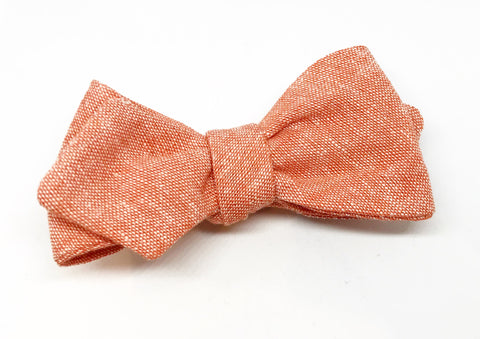 Red Linen Bow Tie