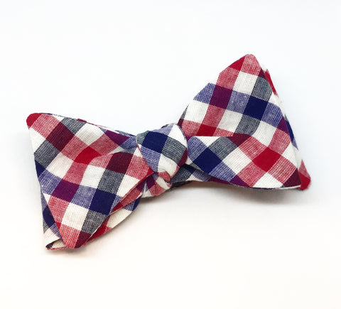 Large Check Bow Tie