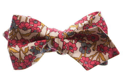 Pink Liberty London Floral Bow Tie